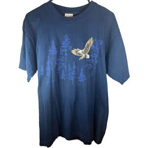 Vintage Single Stitch Colorado Eagle Wilderness Made in USA Alore Mens Size L